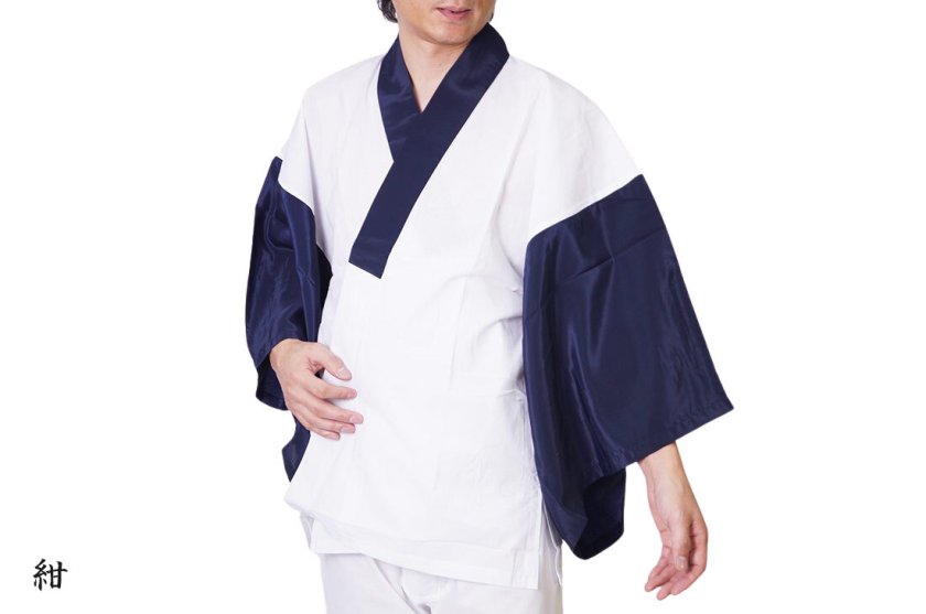半襦袢 男性 洗える メンズ 襦袢 男 PO-32 S/M/L/LL 和装 着物 下着