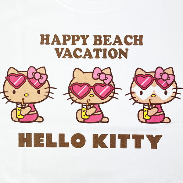 サンリオ ハローキティ 日焼け キティ 半袖Tシャツ(M) ジュース