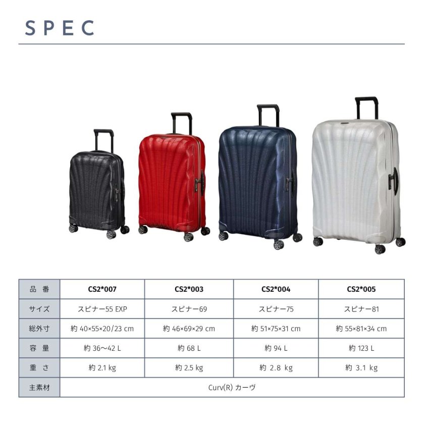 サムソナイト シーライト スピナー81 超軽量スーツケース samsonite