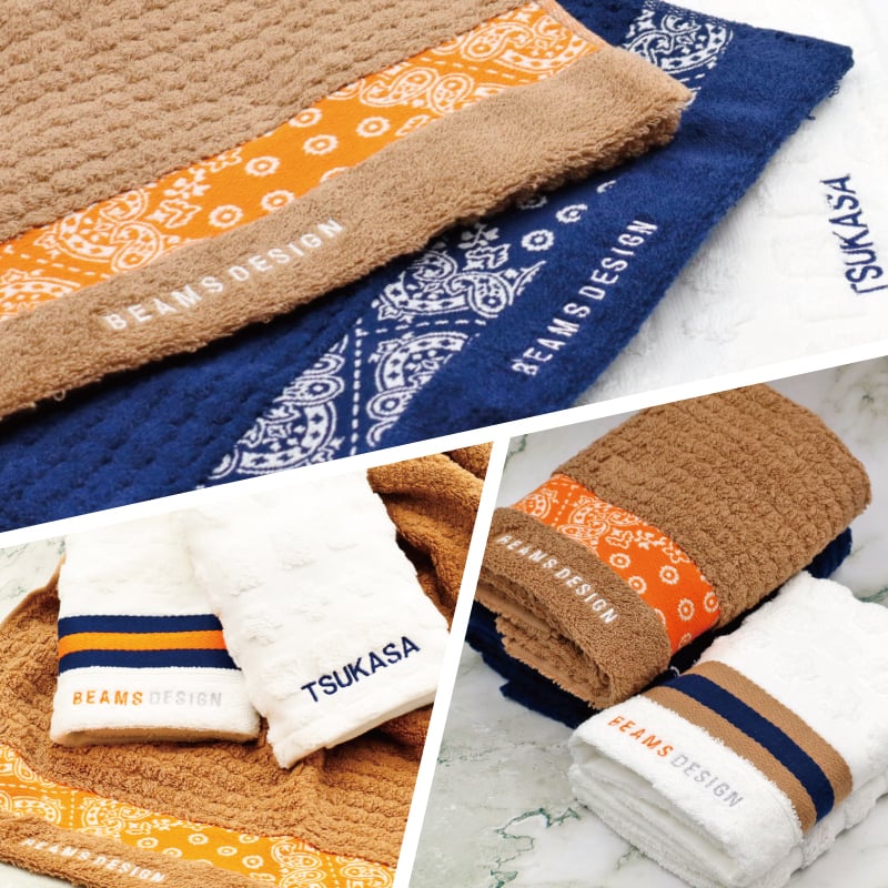 名入れ プレゼント】BEAMS DESIGN ビームス デザイン ラインバンダナ