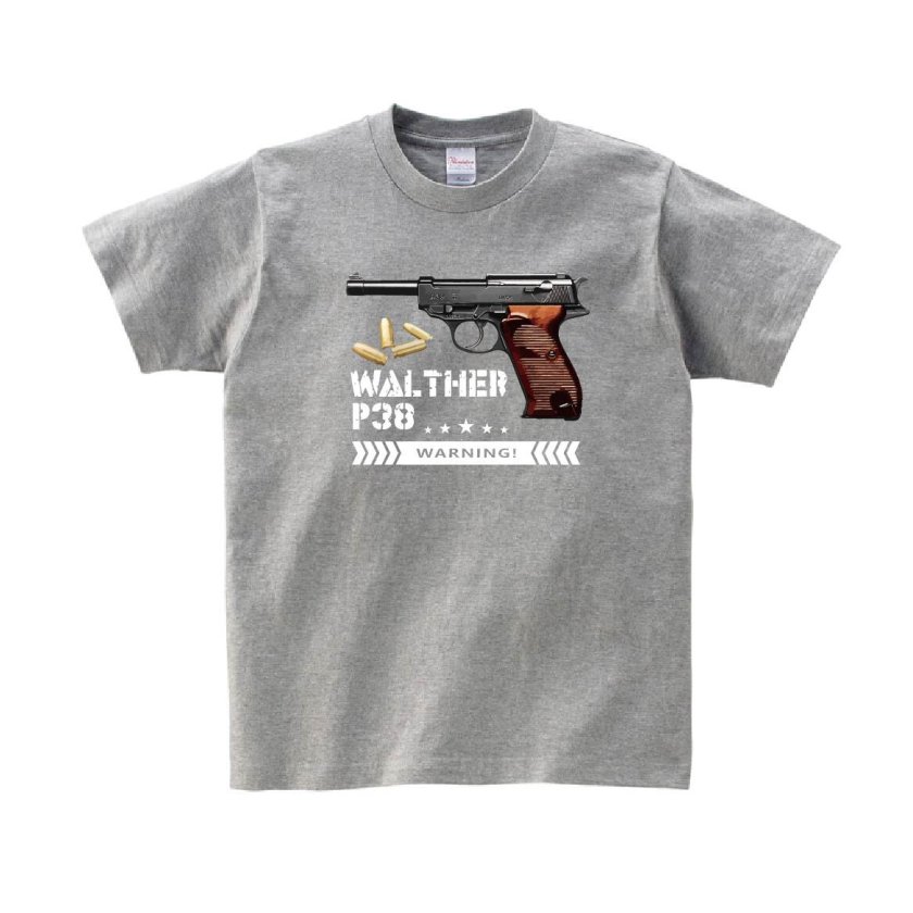 Tシャツ 半袖］ 183 ワルサーP38 WALTHER P38 拳銃 サバゲーサバイバル