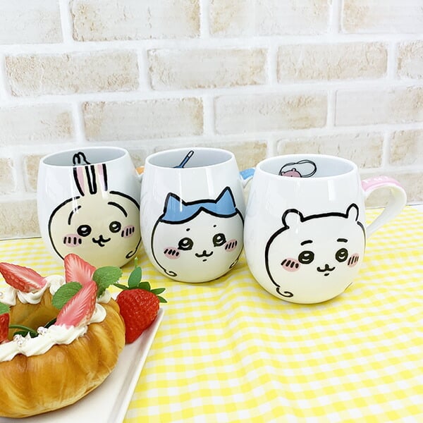 ちいかわ　フェイスマグ　3種　セット ちいかわ うさぎ フェイスマグ キッチン コップ - 【パーフェクト