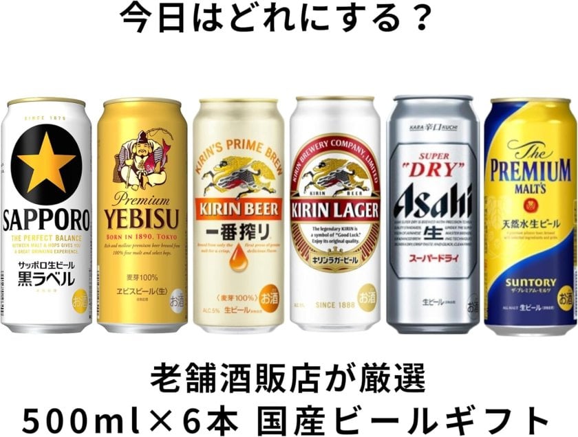 国産ビール 500ml飲み比べ6缶セット【送料無料※一部地域除く】【贈り物