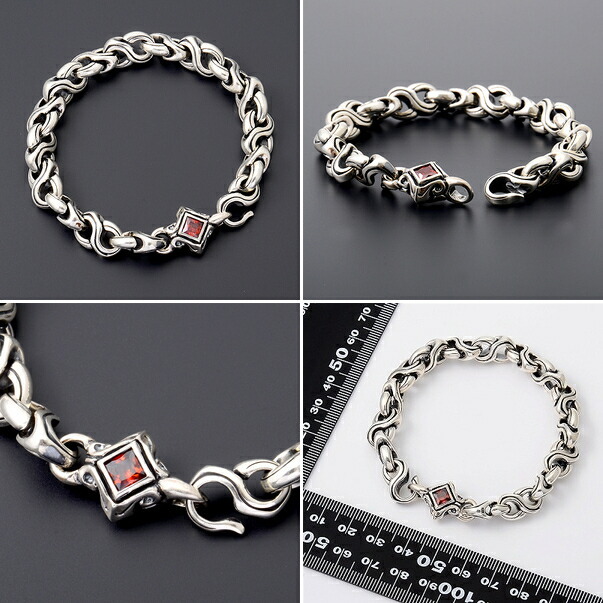 M's collection エムズコレクション シルバー ブレスレット ホワイト