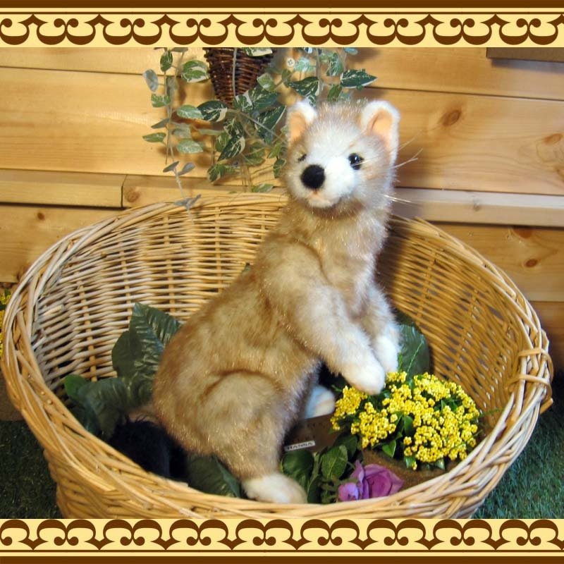 ぬいぐるみ リアル イタチ 動物 アニマルオブジェ ガーデン