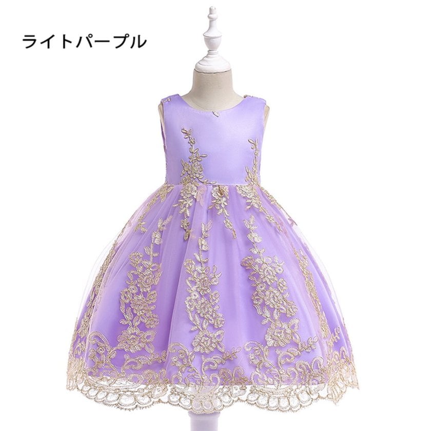 子供用120センチ】フラメンコドレス 紫色・オレンジバラ （【楽天市場 