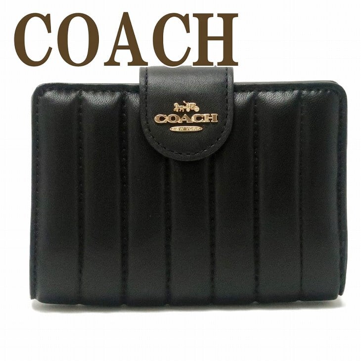 コーチ COACH 財布 レディース 二つ折り財布 キルティング ラウンド