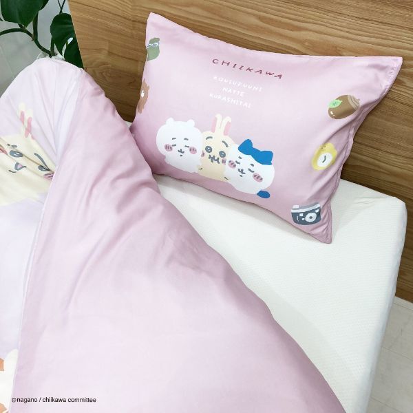 ちいかわ 掛ふとん＆枕カバー2点セット PK 布団 まくら 寝具 シングル
