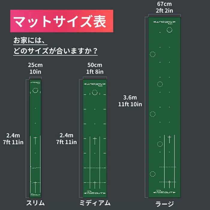 パターマット PuttOUT パットアウト パターマット グリーン グレー