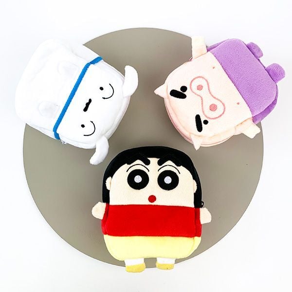 クレヨンしんちゃん シロ ぽちゃころポーチ 小物入れ ホワイト