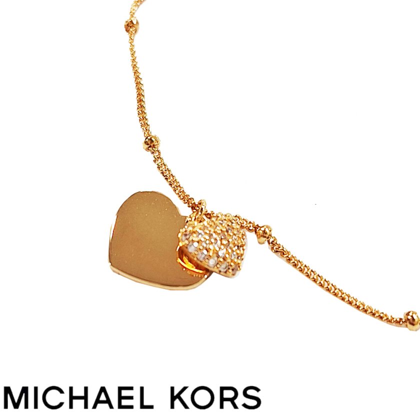 MICHAEL KORS マイケルコース パヴェ ハートチャーム ブレスレット 