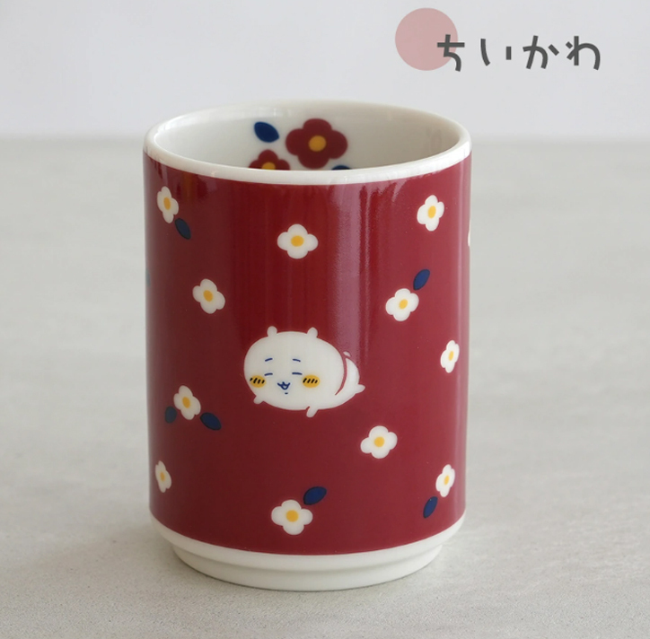 うさぎ (グリーン) フラワーガーデン 寿司湯呑 ゆのみ 湯呑み 電子