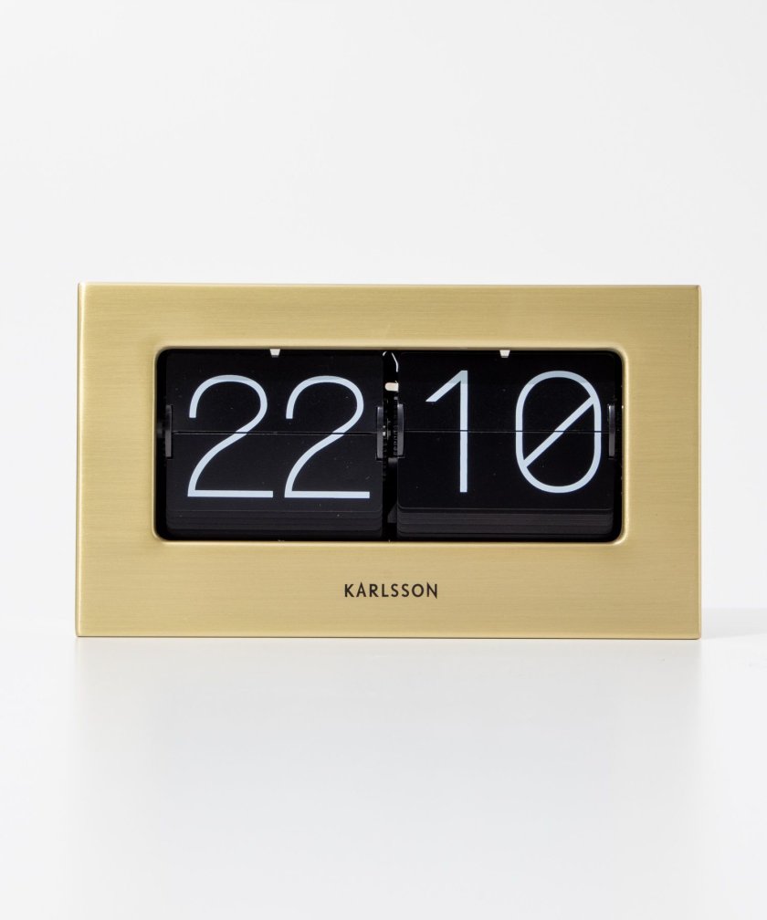 カールソン KARLSSON Table clock Boxed Flip KA5620GD KA5620GY