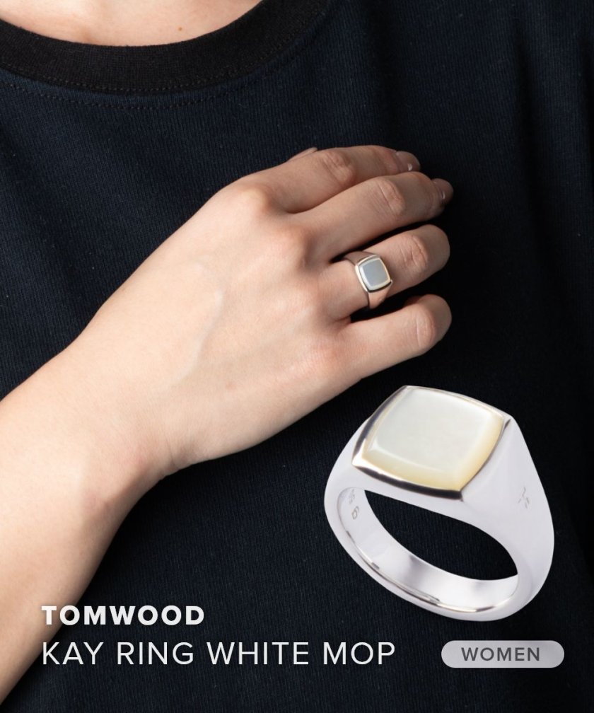 トムウッド TOM WOOD KAY RING WHITE MOP ケイ マザーオブパール