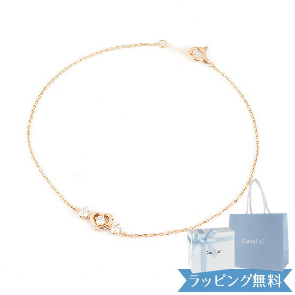 リボン済＆紙袋 4°c ブレスレット カナルヨンドシー レディース ハート