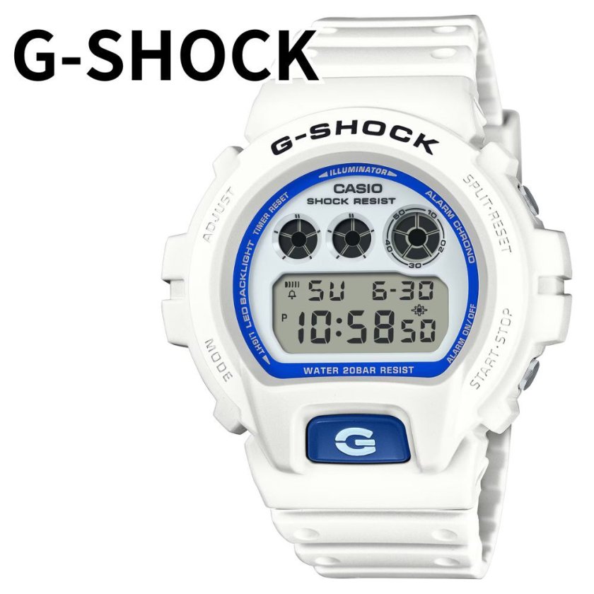 CASIO G-SHOCK ホワイト×ブルー 腕時計 本体 カシオ G-SHOCK Gショック 腕時計 メンズ デジタル おしゃれ