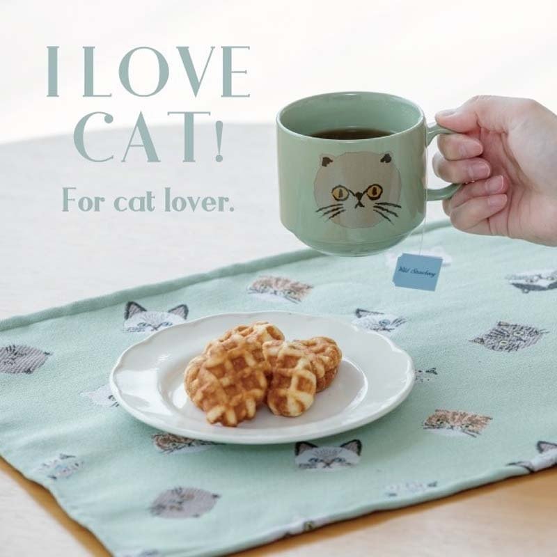 ランチマット ランチョンマット 吸水 布 ねこ プレイスマット ネコ