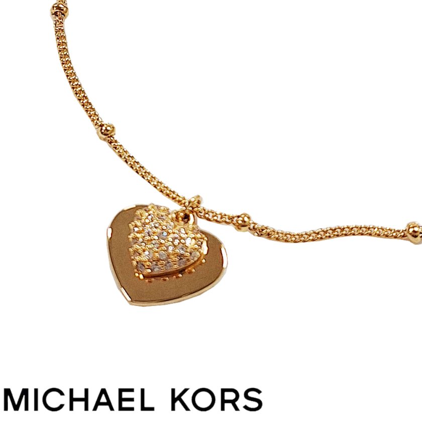 MICHAEL KORS マイケルコース パヴェ ハートチャーム ブレスレット 