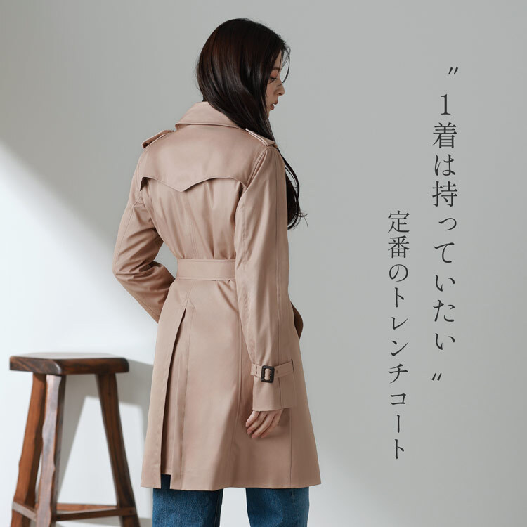 トレンチコート レディース コットン100％ Filomo キルティング 