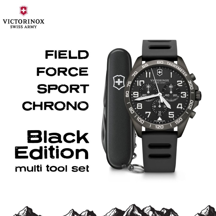 ビクトリノックス Victorinox Swiss Army ブラック時計 コンパス付き 