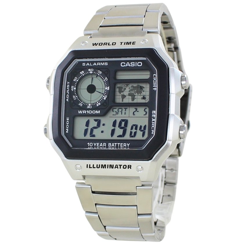 箱なし カシオ 腕時計 メンズ CASIO デジタル シルバー メタル
