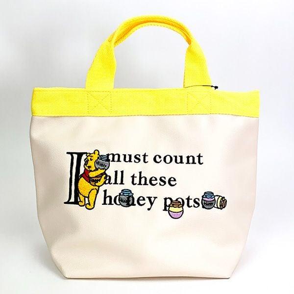 ディズニー くまのプーさん PUさがら刺繍ミニトートバッグ （イエロー 