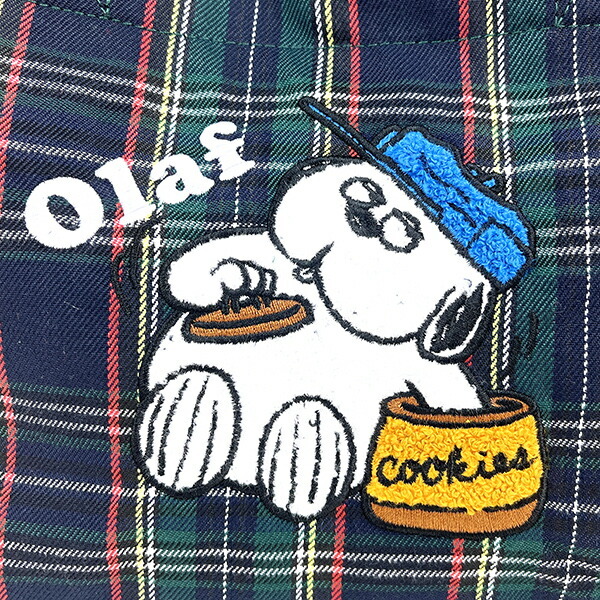 SNOOPY オラフ チェック ミニトート バッグ ランチバッグ デイユース