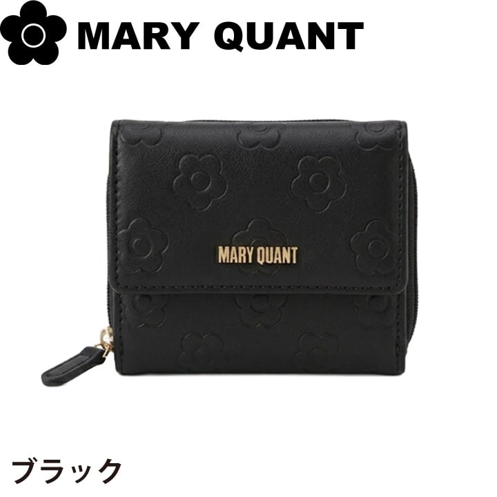 マリークワント マリクワ 財布 ミニ ウォレット 花柄 牛革 デイジー