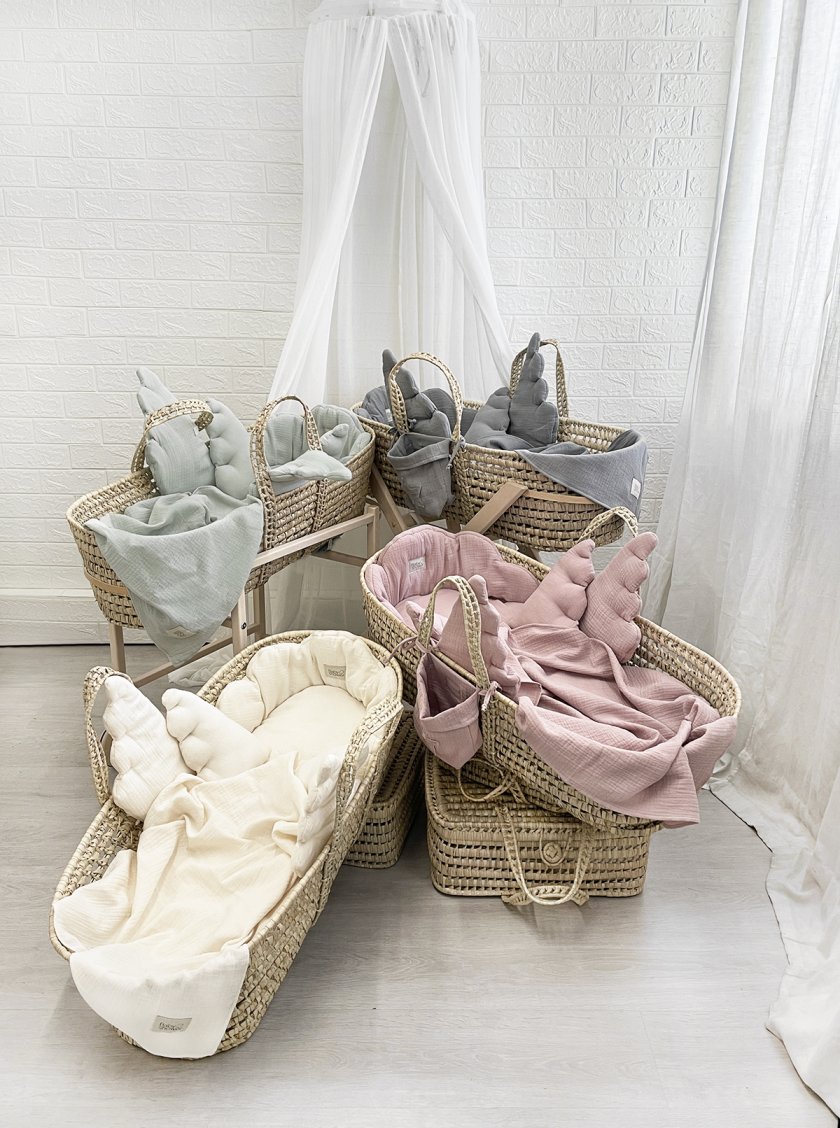 ベビーシャワー クーハン Baby shower ANGEL BASKET LINEN SET