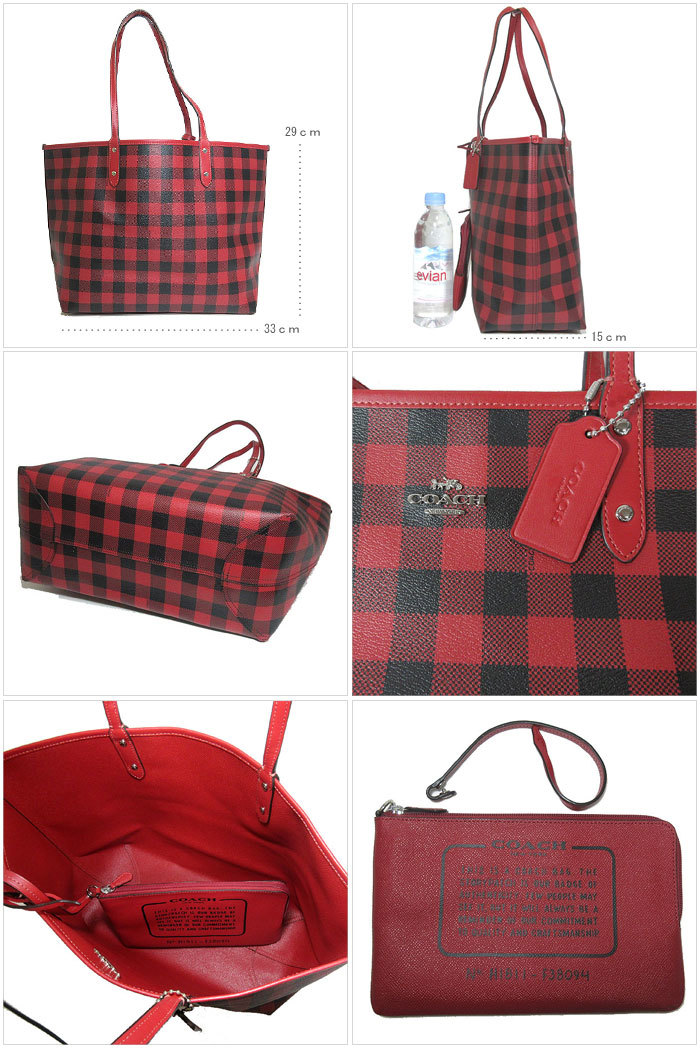 コーチ アウトレット COACH トートバッグ F38094 PVC ギンガムチェック 