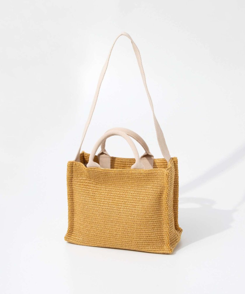 マルニ MARNI SMALL RAFFIA-EFFECT SMALL TOTE BAG ラフィアエフェクト