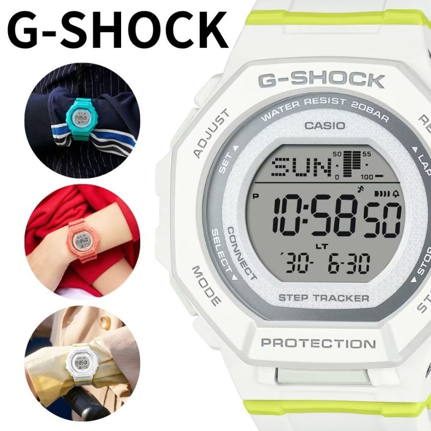 G-SHOCK Bluetooth 時刻自動修正 スマホリンク 歩数計 G-SQUAD 