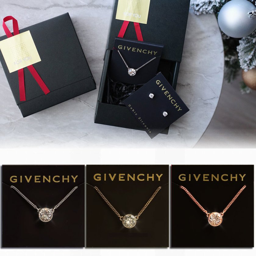 Swarovski クリスタル ネックレス　プレゼント 専用ボックス入り】GIVENCHY ジバンシィ スワロフスキークリスタル
