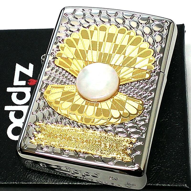 ZIPPO アーマー 白蝶貝 ジッポライター シェル 金 銀 天然貝