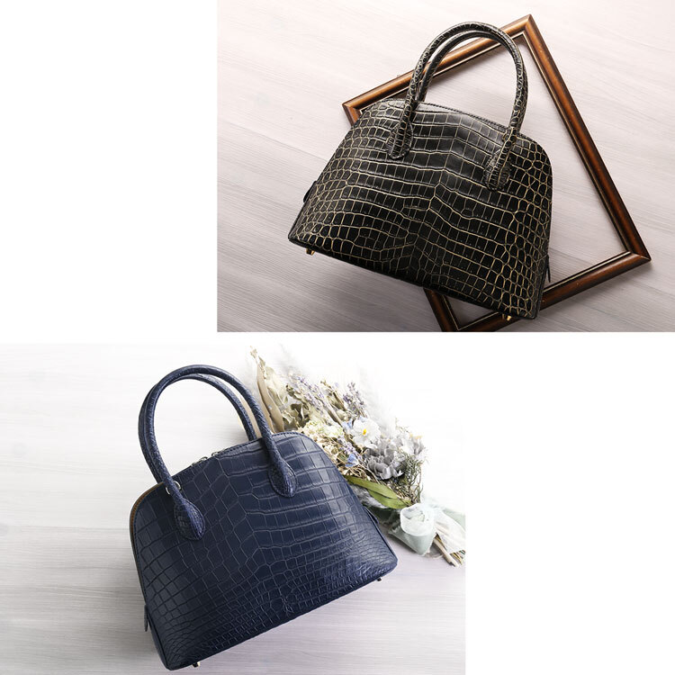 クロコダイル ハンドバッグ レディース センター取り 2WAY ショルダー