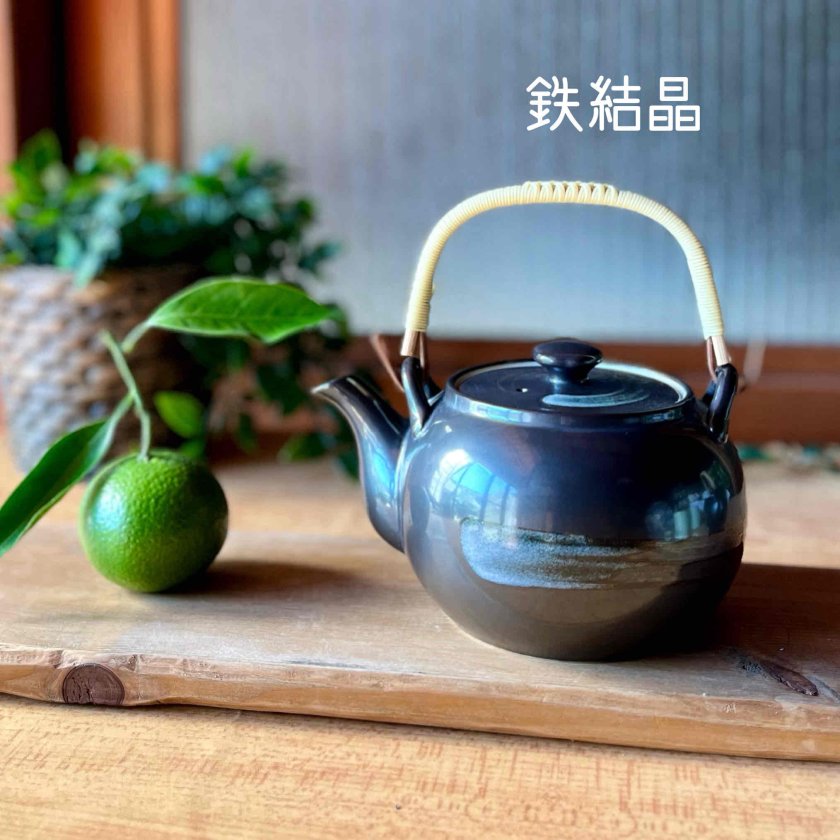 陶芸 作品✤ 楽焼き オブジェ KIMONO　和モダン　インテリア 麦山窯】土瓶 和モダン（06003） - 【麦山窯】- プレゼント＆ギフトの