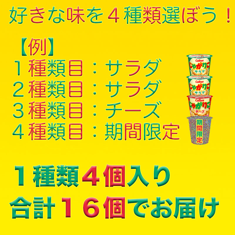 選択自由 じゃがりこセット 16個 あす楽対応 送料無料 お菓子 菓子