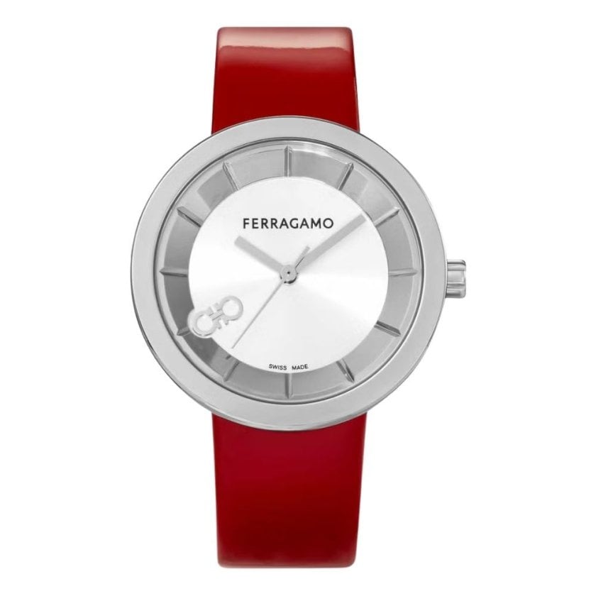 Salvatore Ferragamo フェラガモ　腕時計　赤 フェラガモ 腕時計 レディース CURVE 高級感 おしゃれ エレガント 赤