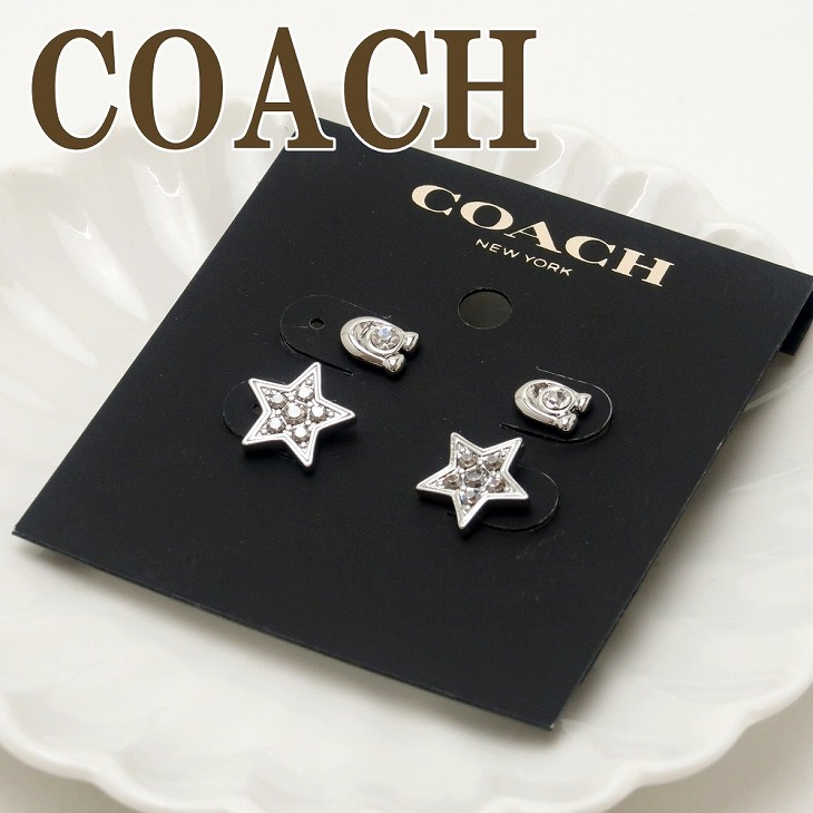 コーチ COACH ピアス 限定品 星 スター ロゴ パヴェ ラインストーン