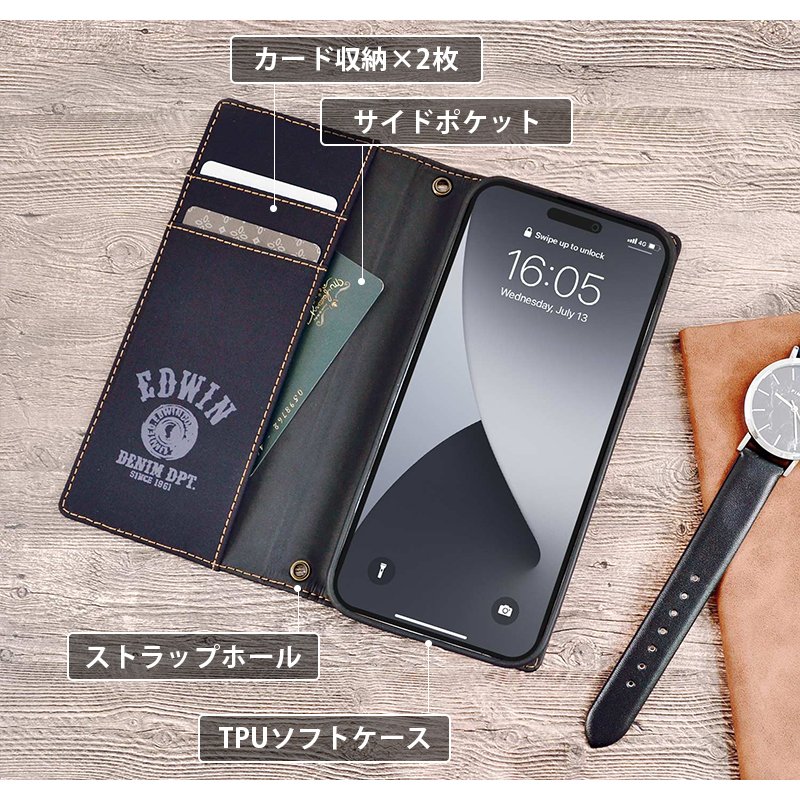 ラッピング無料 送料無料 【 EDWIN エドウイン 正規品 タグデニム 手帳