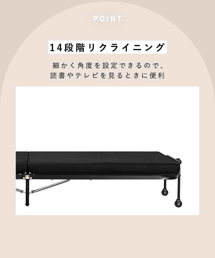 折りたたみベッド シングル コンパクト マットレス付き 低反発 手動