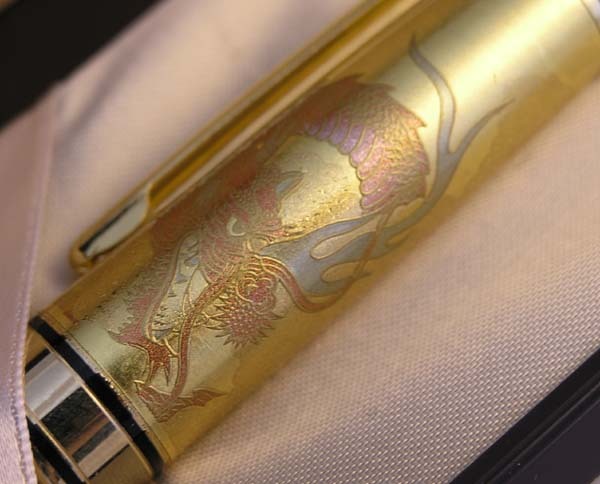 金箔地 龍 蒔絵万年筆【名入れ】 - 【漆器 久太郎】- プレゼント