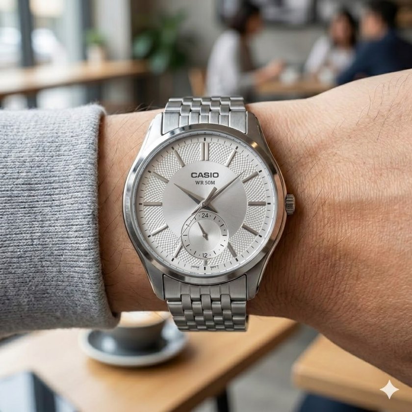 CASIO チプカシ メンズ 腕時計 シルバー メタルベルト カシオ 海外