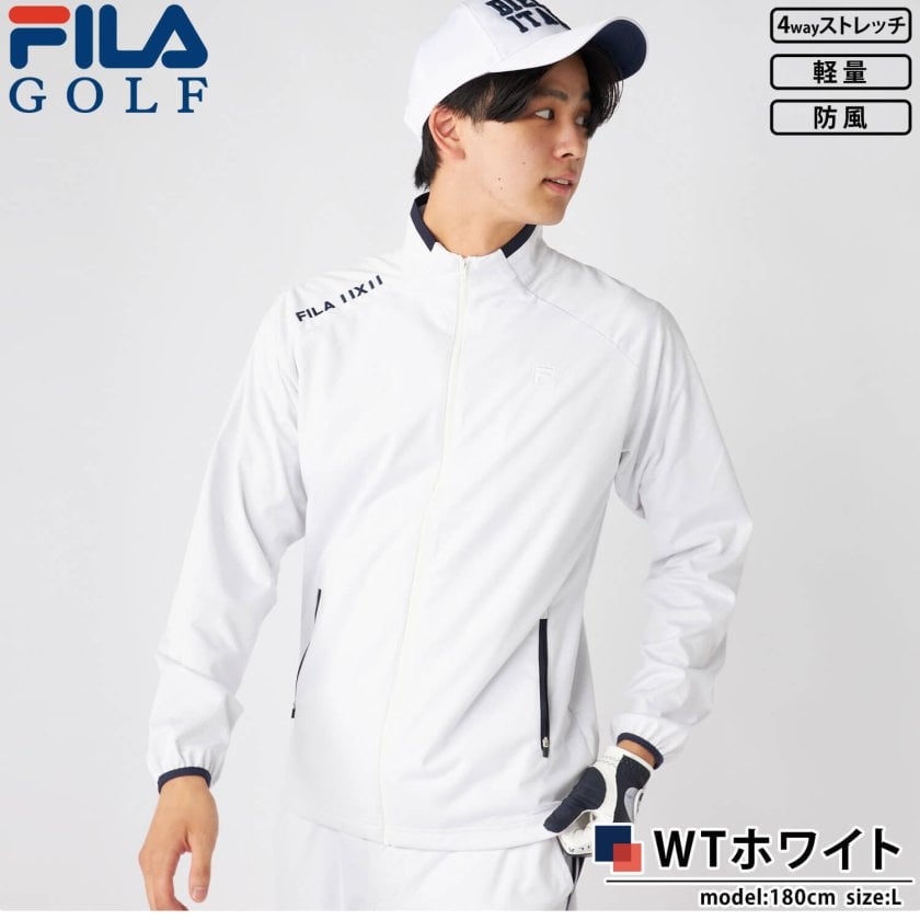 新品フィラ ゴルフ 上下セット 4WAYストレッチ ライトボンディング 白