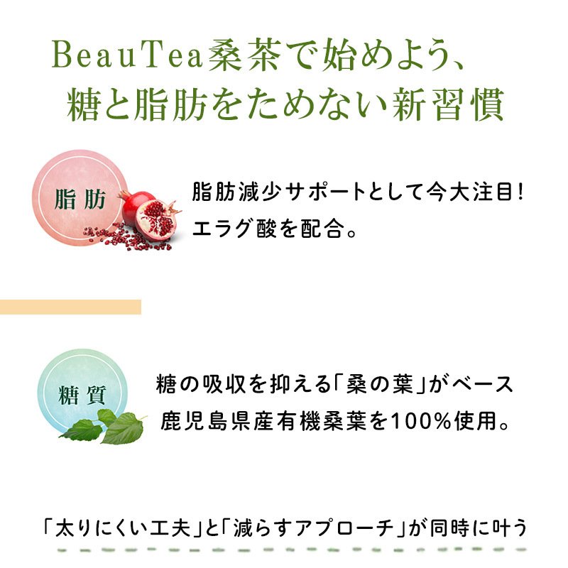 正規取扱 BeauTea 桑茶 お茶 静岡県産 国産 日本茶 3g×60包 飲料