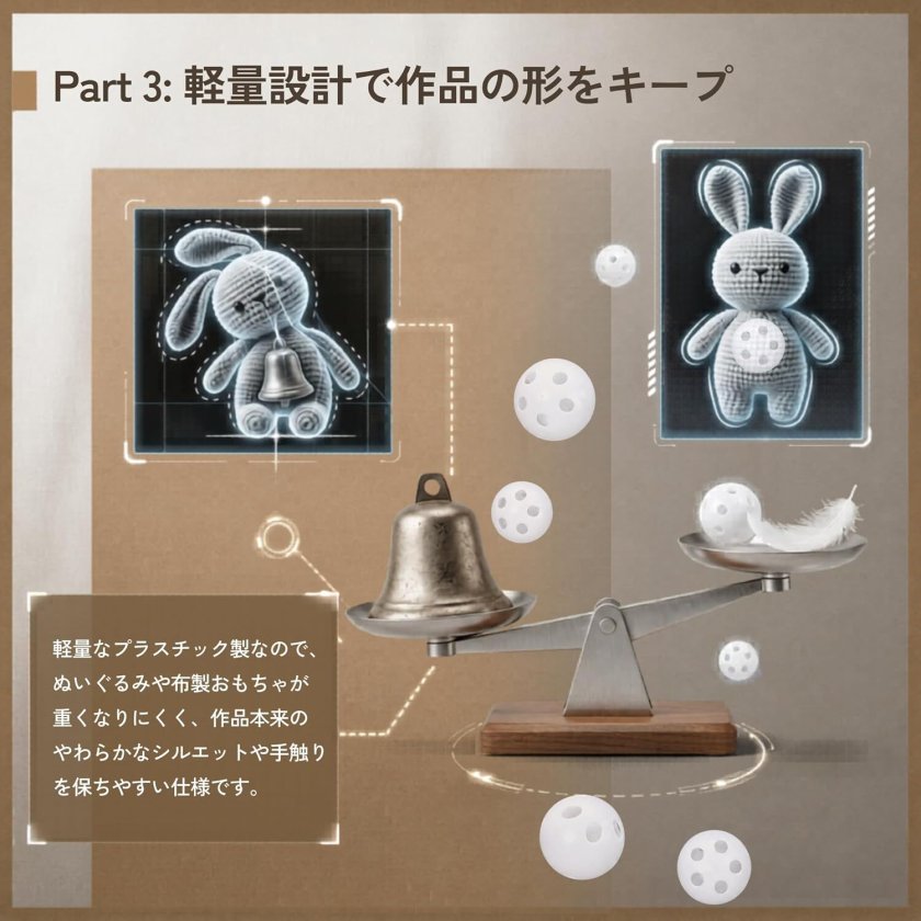 プラ鈴 鳴き鈴 15個セット 24mm 26mm 28mm DIY 手芸用 ぬいぐるみ