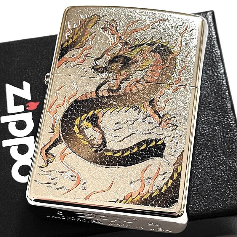 ジッポ ZIPPO ライター 竜 龍 ドラゴン 両面 如意宝珠 付 高級木箱付 ジッポ ZIPPO ライター 竜 龍 ドラゴン 両面 如意宝珠 付 高級木箱付