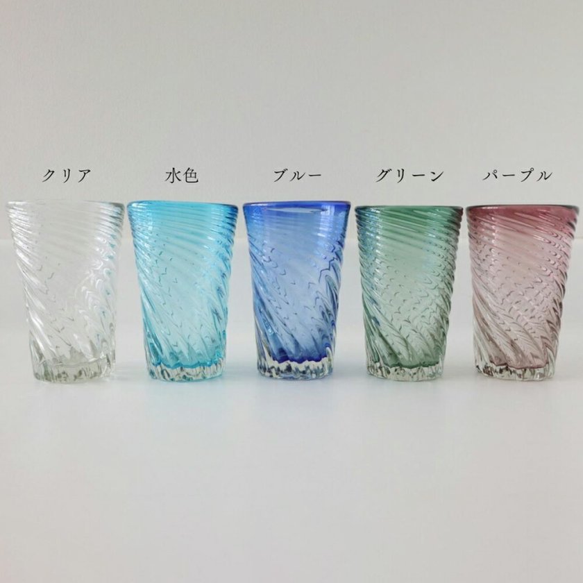 琉球グラス サマーモールグラス（クリア/水色/ブルー/グリーン