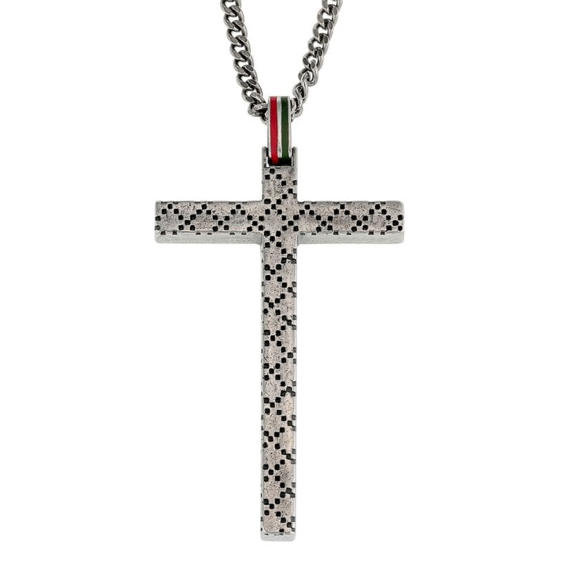 GUCCI Gロゴ クロス ネックレス シルバー グッチ GUCCI アクセサリー 310484 J89L0 8518 クロス シルバー