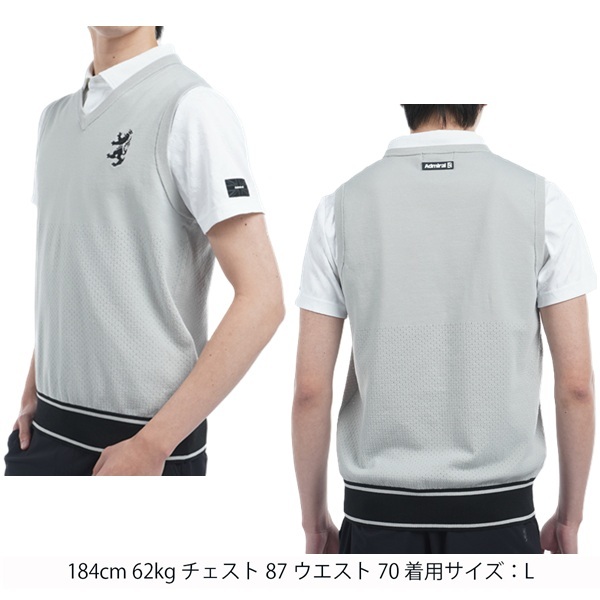 アドミラル ゴルフ メンズ ポリエステル ニットベスト ADMIRAL GOLF